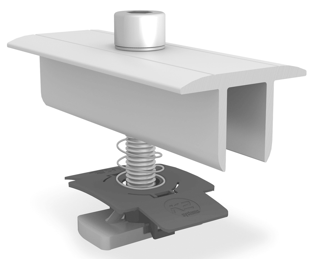 K2 module-middenklem XS Set 30 mm, zilver