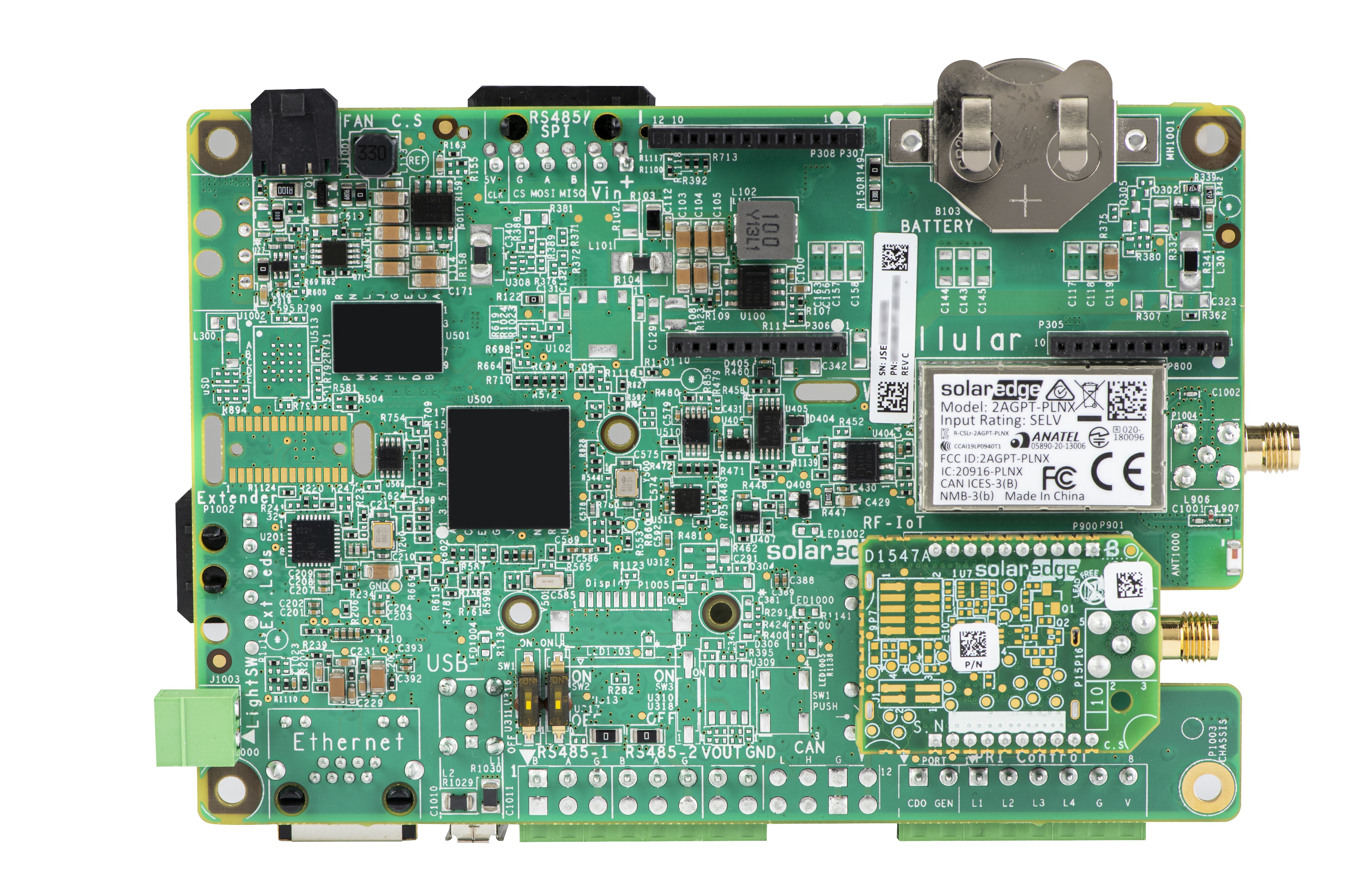 Kommunikationsplatine mit SolarEdge Home Netzwerk Plug-in und Antenne für HD-Wave Wechselrichter mit LCD Display